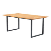 Industrial Rustic Solid Wood Dining Table Natural